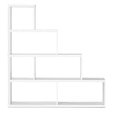 Tangkula 10 Shelves Bookshelf, L Shaped Freestanding Ladder Corner Bookshelf
