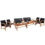 Tangkula 4-Piece PE Rattan Patio Furniture Set, Outdoor Conversation Set