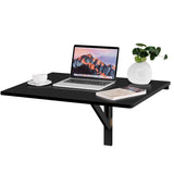 Tangkula 31.5" x 23.5" Wall Mounted Table, Folding Wall Mounted Desk Drop-Leaf Table