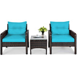 3 Piece Outdoor Patio Furniture Set - Tangkula