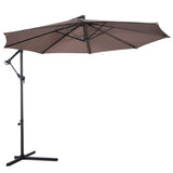 Tangkula Patio Umbrella, 10 ft Outdoor Offset Hanging Umbrella with Crank and Cross Base