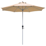 Tangkula 9 ft Patio Umbrella, Outdoor Market Table Umbrella with 1.5" Aluminum Pole