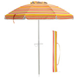 Tangkula 6.5ft Outdoor Beach Umbrella with Sand Anchor