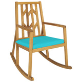 Tangkula Acacia Wood Patio Rocking Chair, Outdoor Porch Rocker