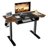 Tangkula Standing Desk with Keyboard Tray