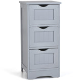 Tangkula Bathroom Floor Cabinet, Tower Storage Cabinet with Anti-Tipping Device