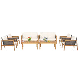 Tangkula Outdoor Acacia Wood Furniture Set - Tangkula