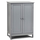 Bathroom Floor Cabinet, Grey - Tangkula