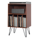 Tangkula Record Player Stand, Turntable Stand with Metal Legs