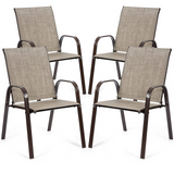 Tangkula Patio Dining Chairs, Outdoor Bistro Chairs