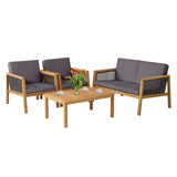 PATIOJOY Outdoor Acacia Wood Furniture Set