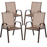 Tangkula Patio Dining Chairs, Outdoor Bistro Chairs