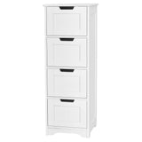 Tangkula Bathroom Floor Cabinet with 4 Drawers, 12 x 12 x 33 Inch