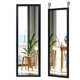 Tangkula Full Length Door Mirror Wall Mirror, 47.5 x 14.5 Inch Over The Door Mirror(Black & White)