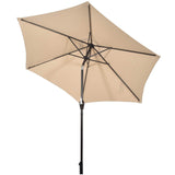 Tangkula 9FT Patio Umbrella, Outdoor Market Table Umbrella with Push Button Tilt Adjustment, Crank & 6 Sturdy Ribs for Garden