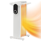 Tangkula 1500W Oil Filled Radiator Heater, Portable Electric Space Heater with 3 Heat Settings