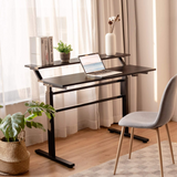 Tangkula Standing Desk, 2-Tier Height Adjustable Sit to Standing Desk