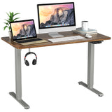 Electric Dual Motor Standing Desk, 48 x 24/48 x 30 Inch Height Adjustable Sit Stand Computer Workstation