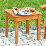 Outdoor Square Side Table, Weight Capacity 220lbs, 18 x 18 x 16 Inch