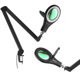 Magnifier Glass Desk Lamp with a Small 12D Lens, 5"Diameter Glass Lens
