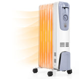 Tangkula Oil Filled Radiator Heater, 1500W Portable Space Heater Radiator with Adjustable Thermostat