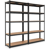 Tangkula Metal Storage Shelves, Heavy Duty Steel 5 Tier, Garage Organization Storage Rack, 36"Lx16''Wx72"H