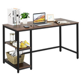 Tangkula Home Office Computer Desk with 2 Storage Shelves