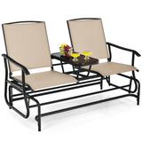 Tangkula 2 Person Swing Glider Chair, Patio Rocking Loveseat