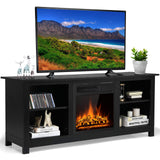 Fireplace TV Stand for TVs up to 65 Inches, 58 Inches Media Console Table w/ Fireplace