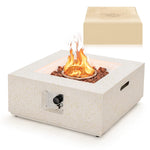 28 Inches Propane Fire Pit Table - Tangkula
