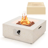 28 Inches Propane Fire Pit Table - Tangkula