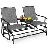 Tangkula 2 Person Swing Glider Chair, Patio Rocking Loveseat