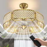 Tangkula Caged Ceiling Fan with Light