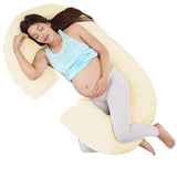 Tangkula C Pillow C Shaped Soft Comfort Support Cushion Full Body Pregnancy Maternity Pillow with Zipper Removable Cover C Shaped Pillow (C Pillow)