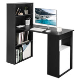 Writing Study Desk with Storage Shelves & CPU Stand - Tangkula