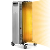 Tangkula 1500W Oil Filled Radiator Heater, Electric Space Heater with 3 Heat Settings