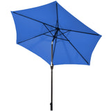 Tangkula 9FT Patio Umbrella, Outdoor Market Table Umbrella with Push Button Tilt Adjustment, Crank & 6 Sturdy Ribs for Garden