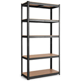 Tangkula Metal Storage Shelves, Heavy Duty Steel 5 Tier, Garage Organization Storage Rack, 36"Lx16''Wx72"H