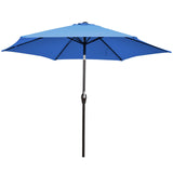 10FT Patio Umbrella, Outdoor Market Table Umbrella with Push Button Tilt