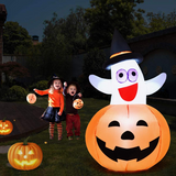 Tangkula 4.9 FT Inflatable Ghost in Pumpkin Halloween