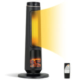 Tangkula 1500W Oscillating Space Heater, Fast Heating Ceramic PTC Tower Heater with Thermostat