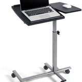 Tangkula Overbed Laptop Desk, Mobile Laptop Stand with Tilting Tabletop
