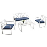Tangkula 4 Pieces Outdoor Conversation Set