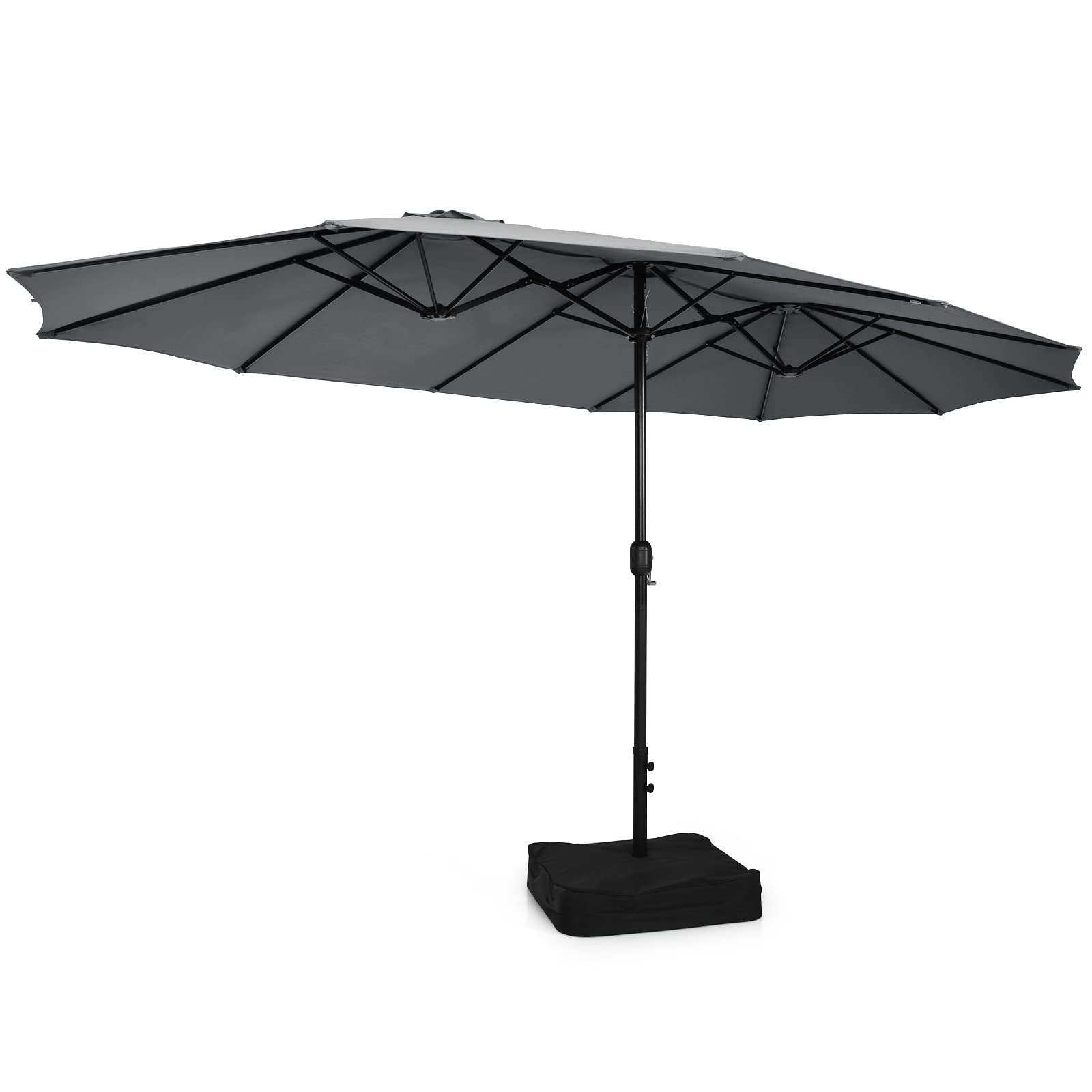 extra heavy patio umbrella base ZLACUIU 10x13FT Cantilever Outdoor Umbrellas, Double Top Large Rectangle Umbrella, Duty 360 Rotation Offset Outdoor Sun Shade for Garden Deck Pool Backyard Patio, Beige : Patio, Lawn making it ideal for sunny days 15FT Double-Sided Patio Umbrella with