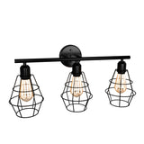 Tangkula 3-Light Industrial Bathroom Vanity Light(Black)