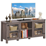 Tangkula Farmhouse TV Stand, Living Room Console Storage Cabinet for TVs up to 65" Flat Screen