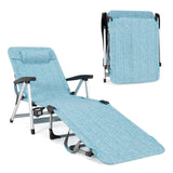 Tangkula Folding Chaise Lounge Chair