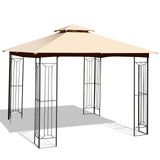 Tangkula 10 x 10 FT Patio Gazebo, Double Roof Outdoor Gazebo