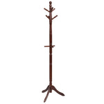  Wood Coat Rack, Brown - Tangkula