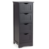 Tangkula Bathroom Floor Cabinet, Tower Storage Cabinet with Anti-Tipping Device